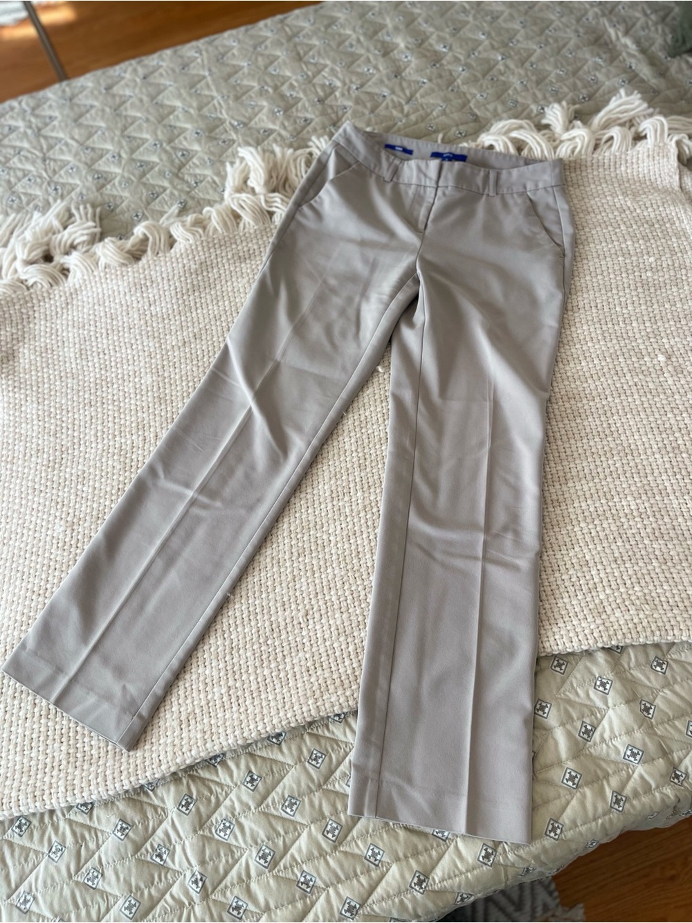 Apt. 9 Women's Light Gray Straight-Leg Dress Trousers